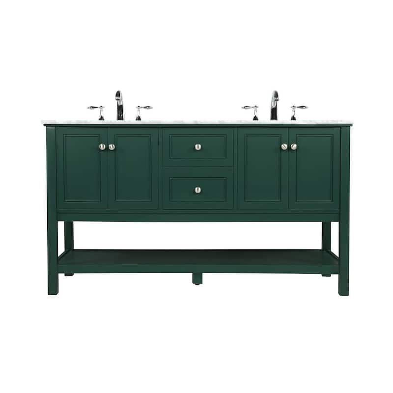 Elegant Lighting VF27060D Metropolis 60" Free Standing Double Basin