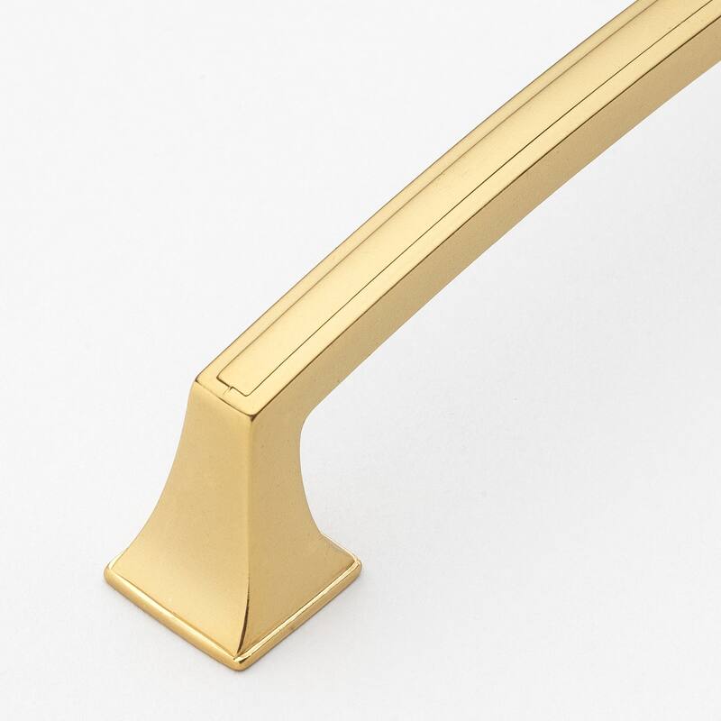 GlideRite 5 in. Center Gold Deco Base Cabinet Pulls (10-Pack) - Brass Gold