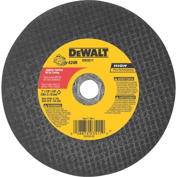 DeWalt 7" Metal Abrasive Blade