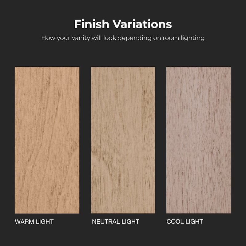 OVE Dain 48 in. Sahara Birch Bathroom Vanity with White Engineered Stone Top - 48"