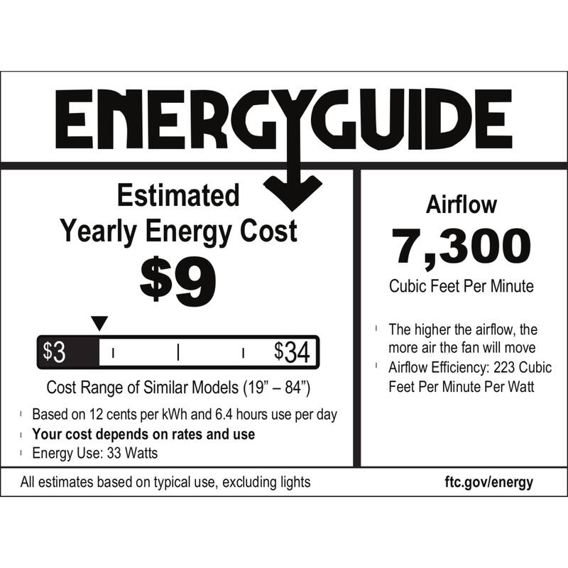 Hunter 72" Downtown Windmill Outdoor Ceiling Fan & Wall Control - Damp Rated - Industrial, Modern - ENERGY STAR!