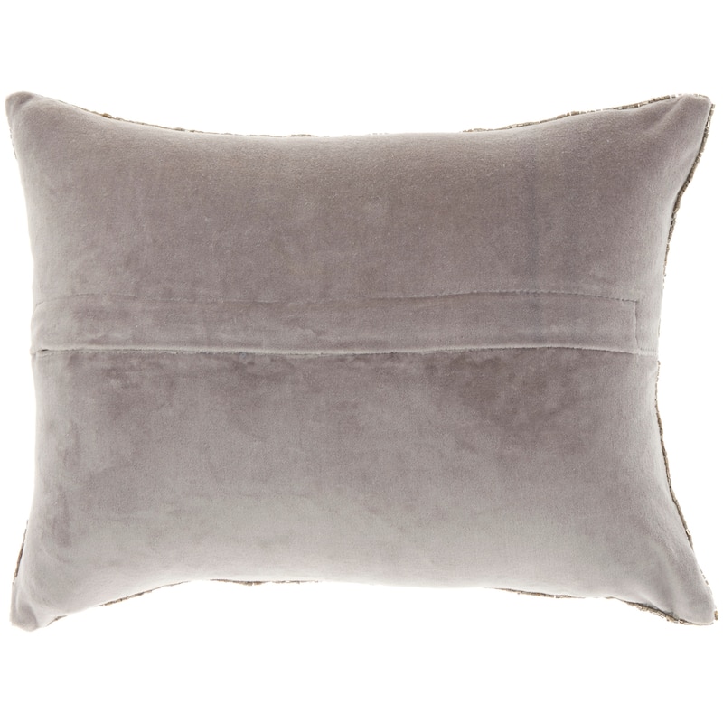 Mina Victory Luminescence Modern Beaded Throw Lumbar Pillow 10" X 14"