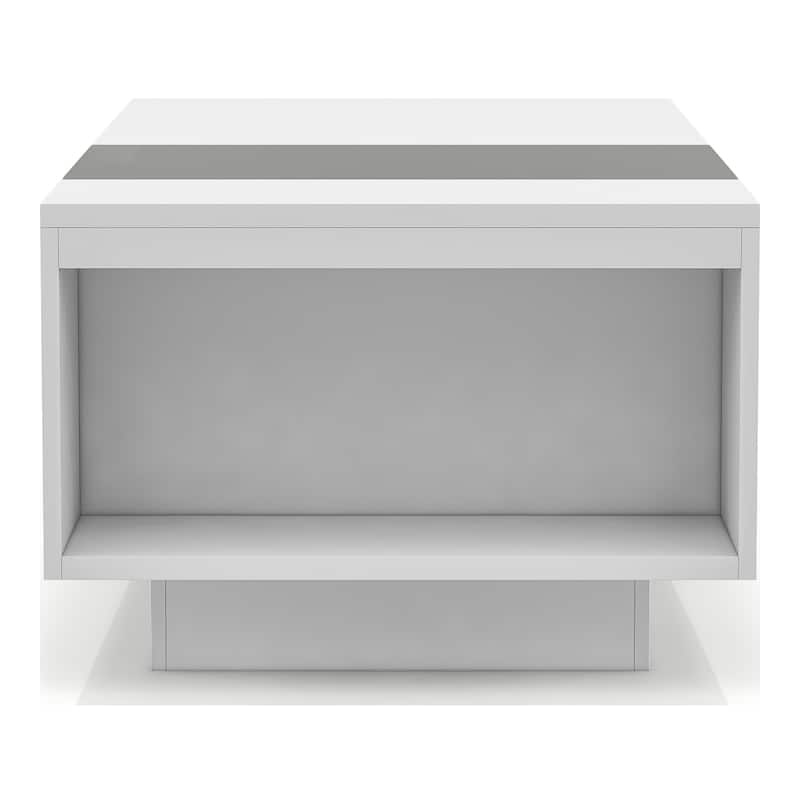 Zace Contemporary White 47-inch 3-Shelf Coffee Table by Furniture of America