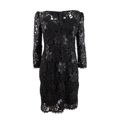 Nanette Lepore Women's Floral Lace Dress (4, Black)