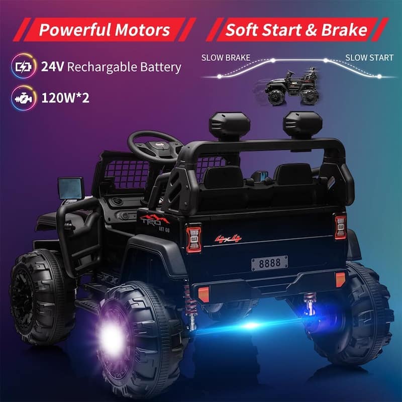 24V 9Ah Kids Ride On 2 Seaters Electric Car with Remote Control