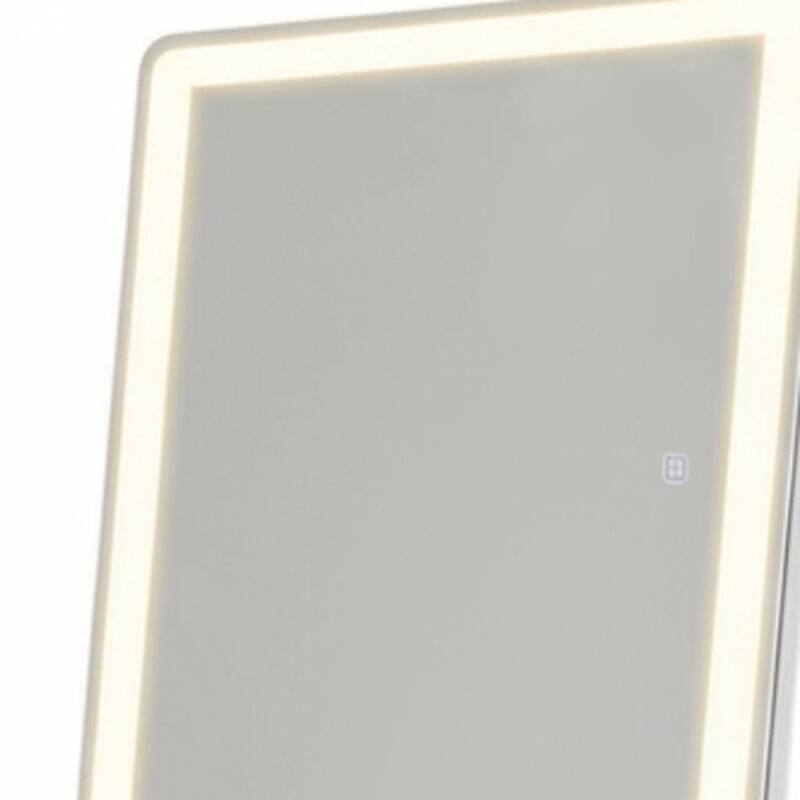 HomeRoots 71" Clear Lighted Freestanding and Wall Mount Frameless Full Length Mirror - 26.00 in. x 71.00 in. x 0.50 in.