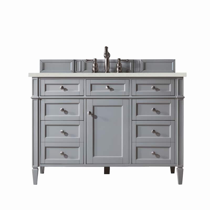 James Martin Vanities 650-V48-3LDL Brittany 48" Single Basin Poplar - Urban Gray - Steel Finish