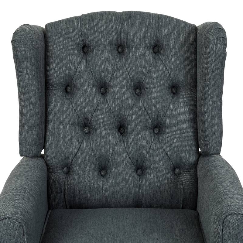 Wellscross Contemporary Tufted Fabric Push Back Recliner by Christopher Knight Home