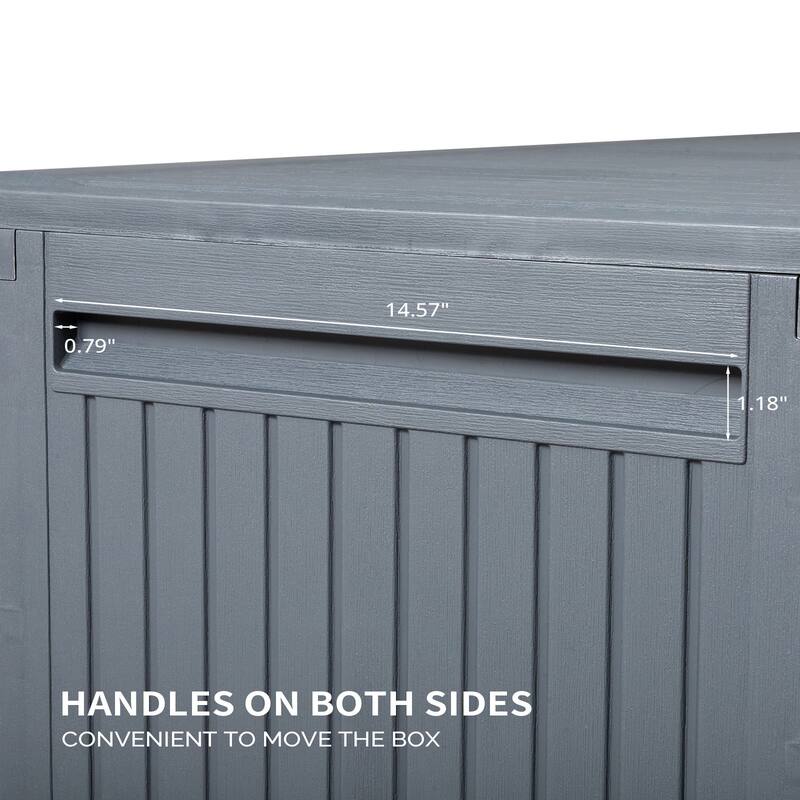 Lockable Outdoor Garden Storage Box for Cushions, Toys and Tools - 45.67x 19.49 x 23.23 Inches