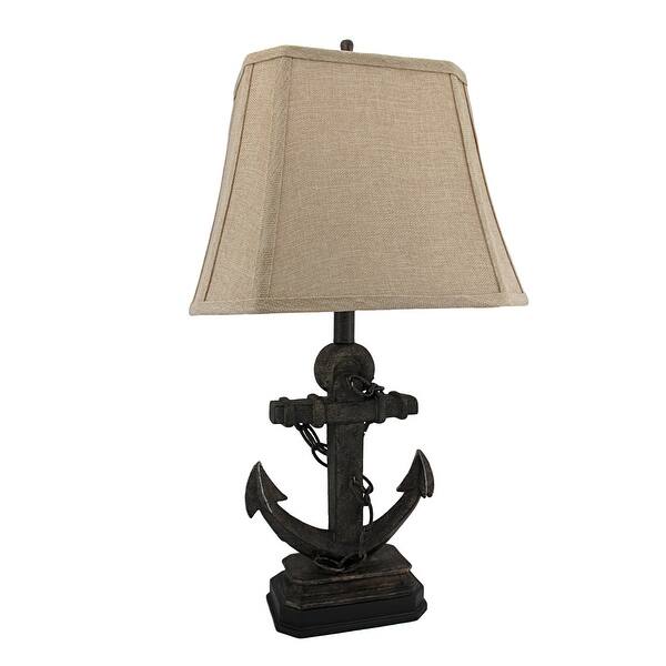 Shop Nautical Weathered Anchor and Chain Table Lamp with ...