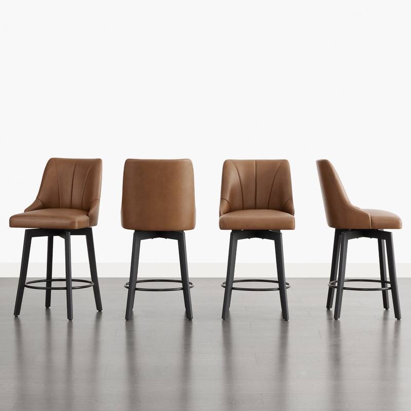 Spruce & Spring Modern Swivel Counter Height Bar Stool
