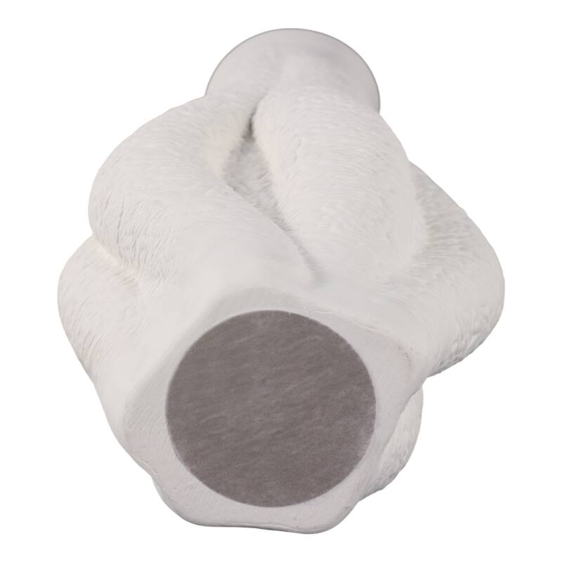 Porcelain Sculptural Vase with Curved Silhouette and Intricate Detail