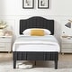 preview thumbnail 12 of 21, VECELO Height Adjustable Upholstered Kids Bed Frame,Twin Size Bed Set of 2