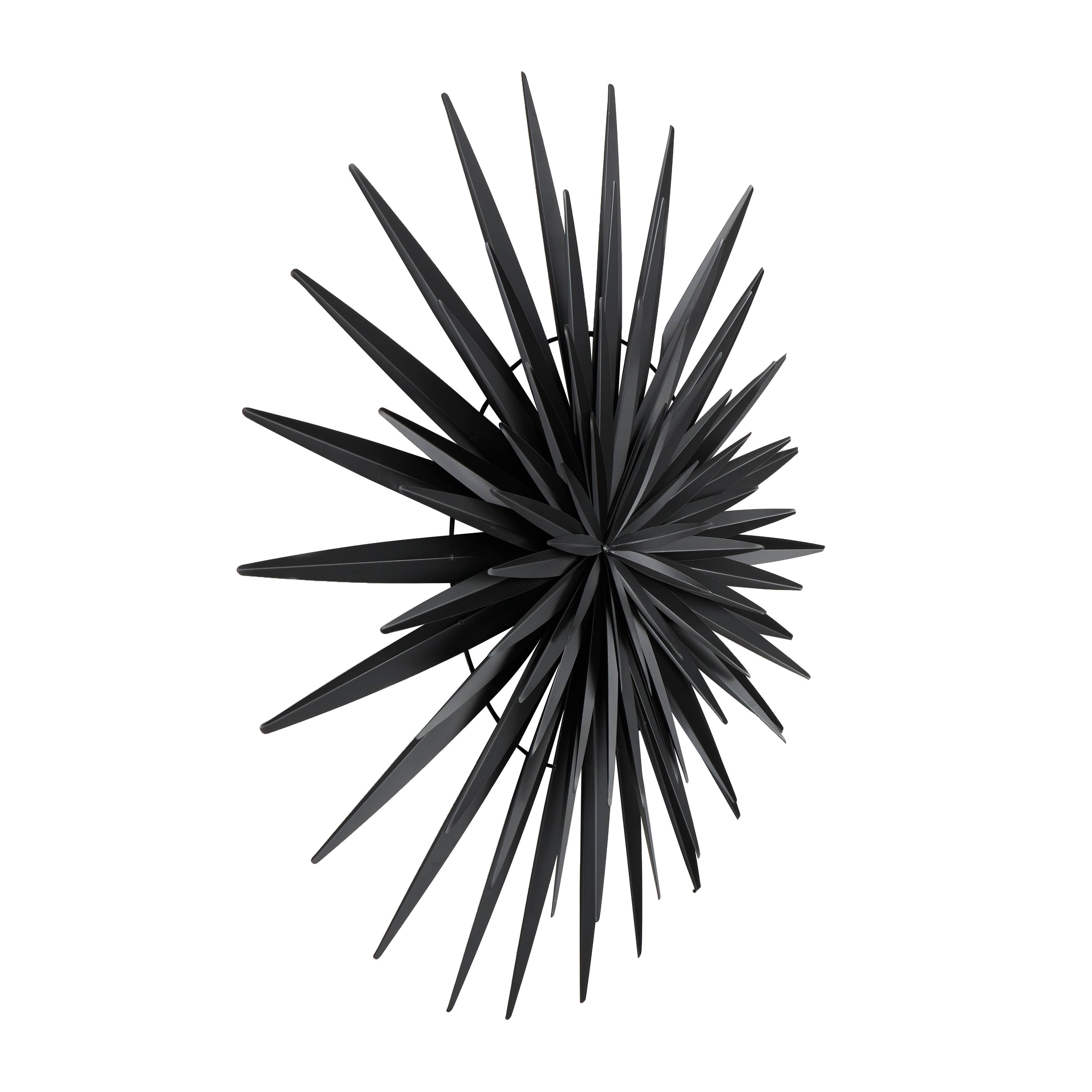 Black Metal Large Layered 3D Sunburst Wall Decor On Sale Bed Bath