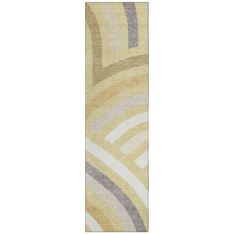 Machine Washable Indoor/ Outdoor Modern Jalen Chantille Rug