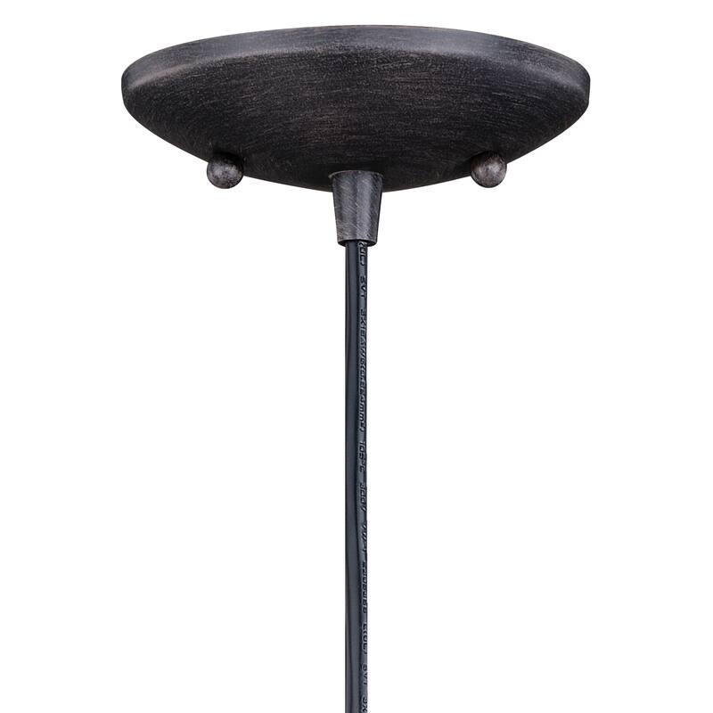 Outland 1-light Black/Goldtone Outdoor Barn Dome Pendant - 10-in W x 7.5-in H x 10-in D