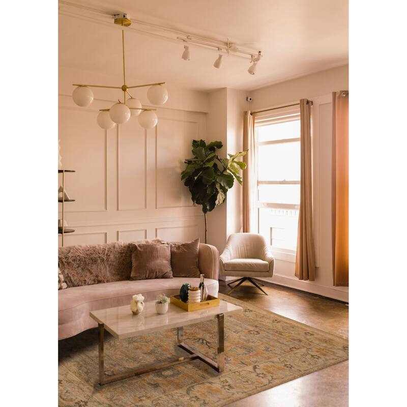 ECARPETGALLERY Hand-knotted Jules Serapi Grey Wool Rug - 9'3 x 11'10