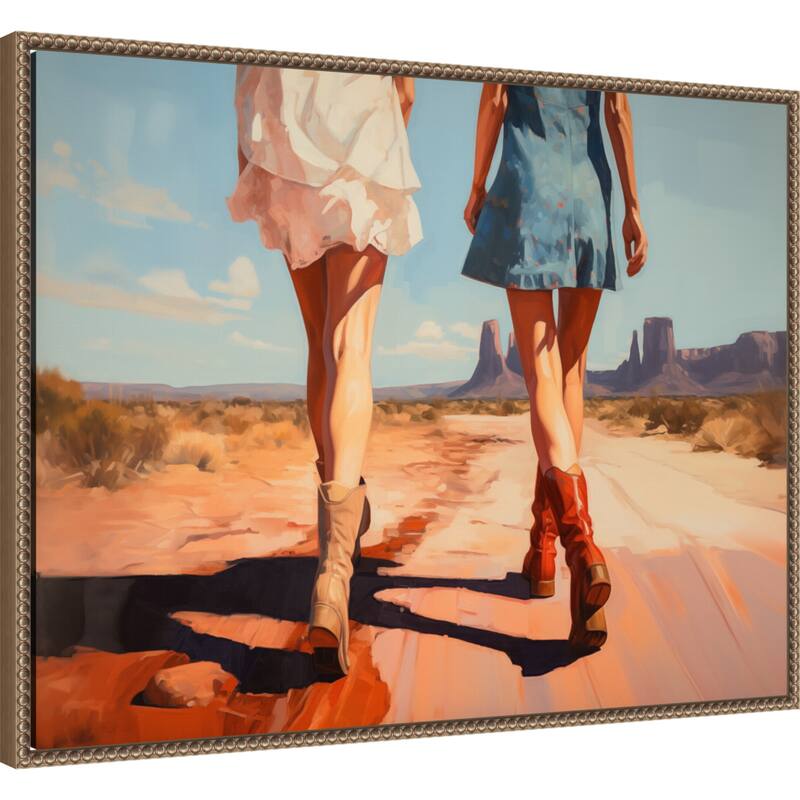 A Walk In the Desert by Andreas Magnusson Framed Canvas Wall Art Print