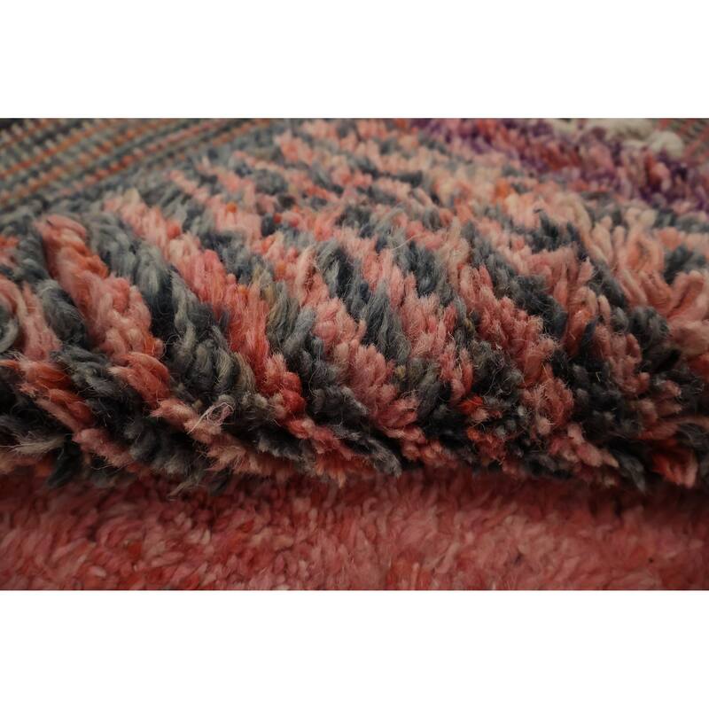 Hand Knotted Oriental 100% Wool Carpet Modern Geometric Oranges & Rust Moroccan Area Rug - 14' 5'' X 9' 5''