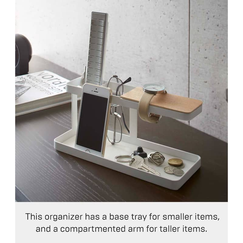 Yamazaki Home Desk Organizer, Steel - L 3.82 x W 9.65 x H 4.45 inches