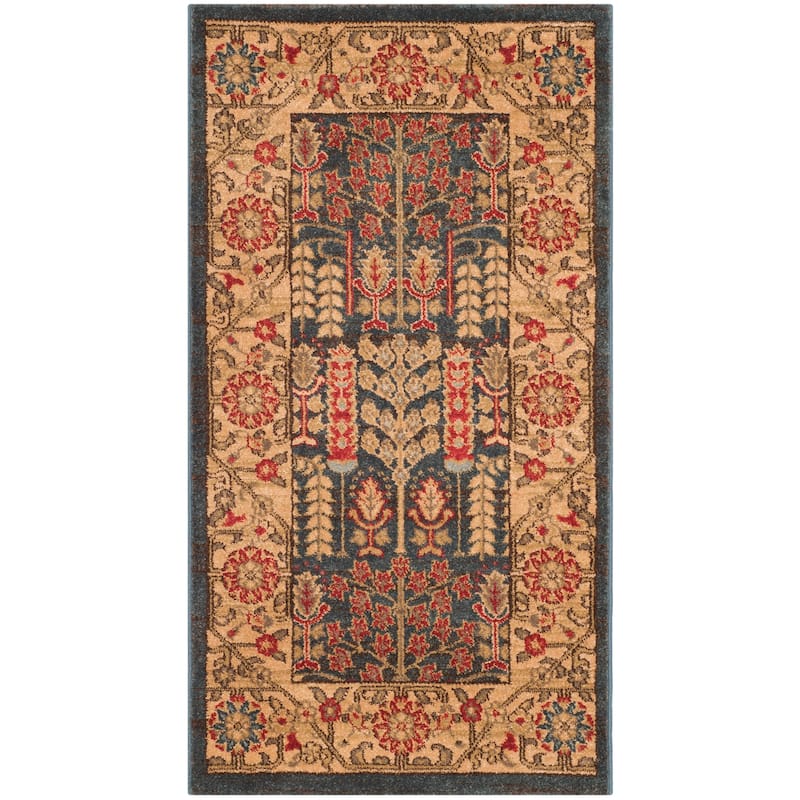 SAFAVIEH Mahal Caridad Traditional Oriental Rug - 2'2" x 4' - Navy/Natural