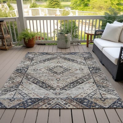 Machine Washable Indoor/Outdoor Traditional Ali Chantille Rug
