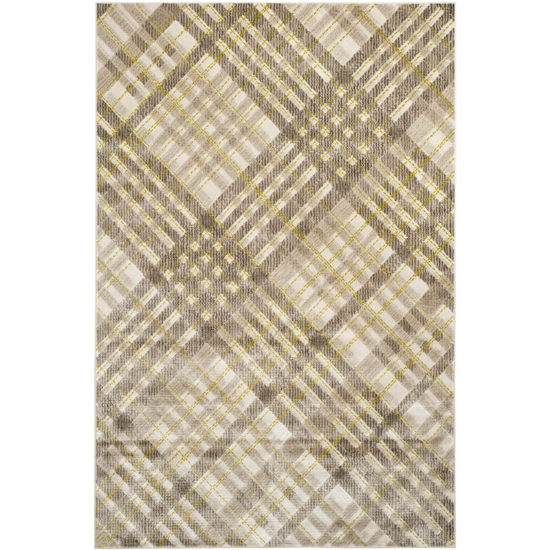 SAFAVIEH Porcello Levina Modern Rug - 6' x 9' - Grey/Dark Grey