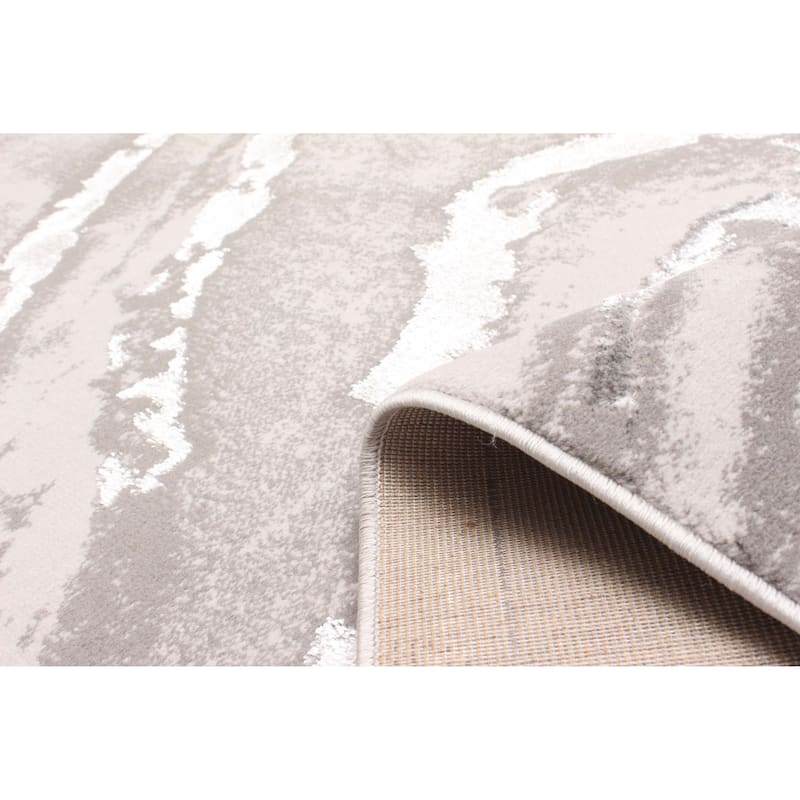 ECARPETGALLERY Machine Made Dove Grey Area Rug
