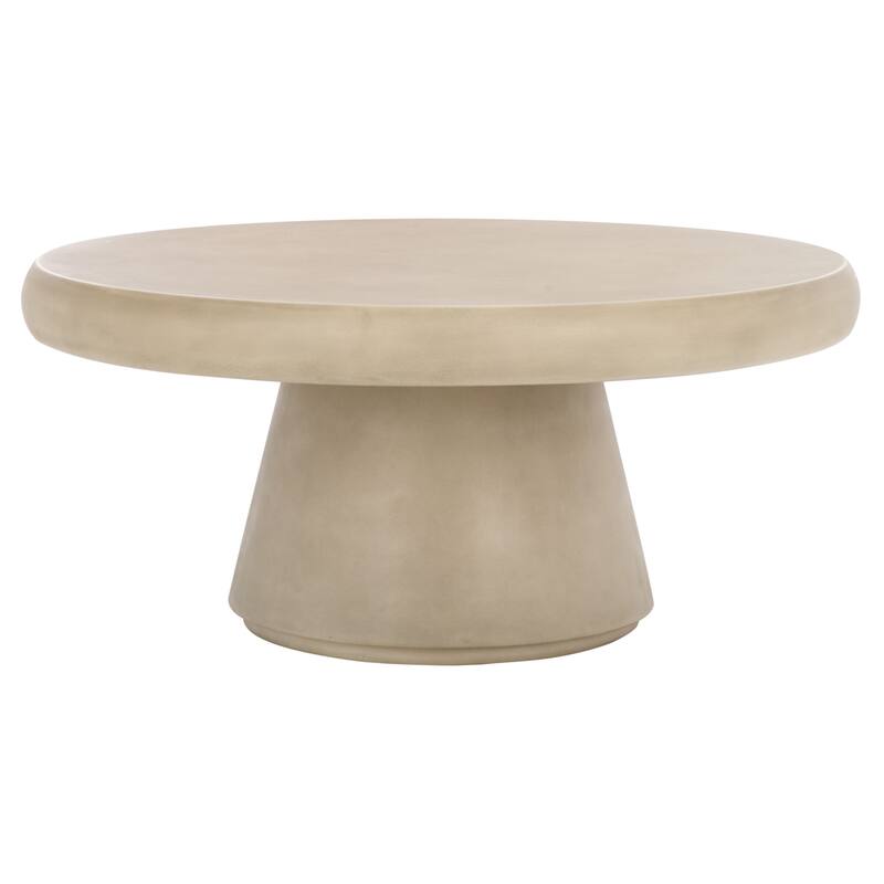 SAFAVIEH Couture Hayleen Round Concrete Coffee Table - 32"W x 32"D x 14"H