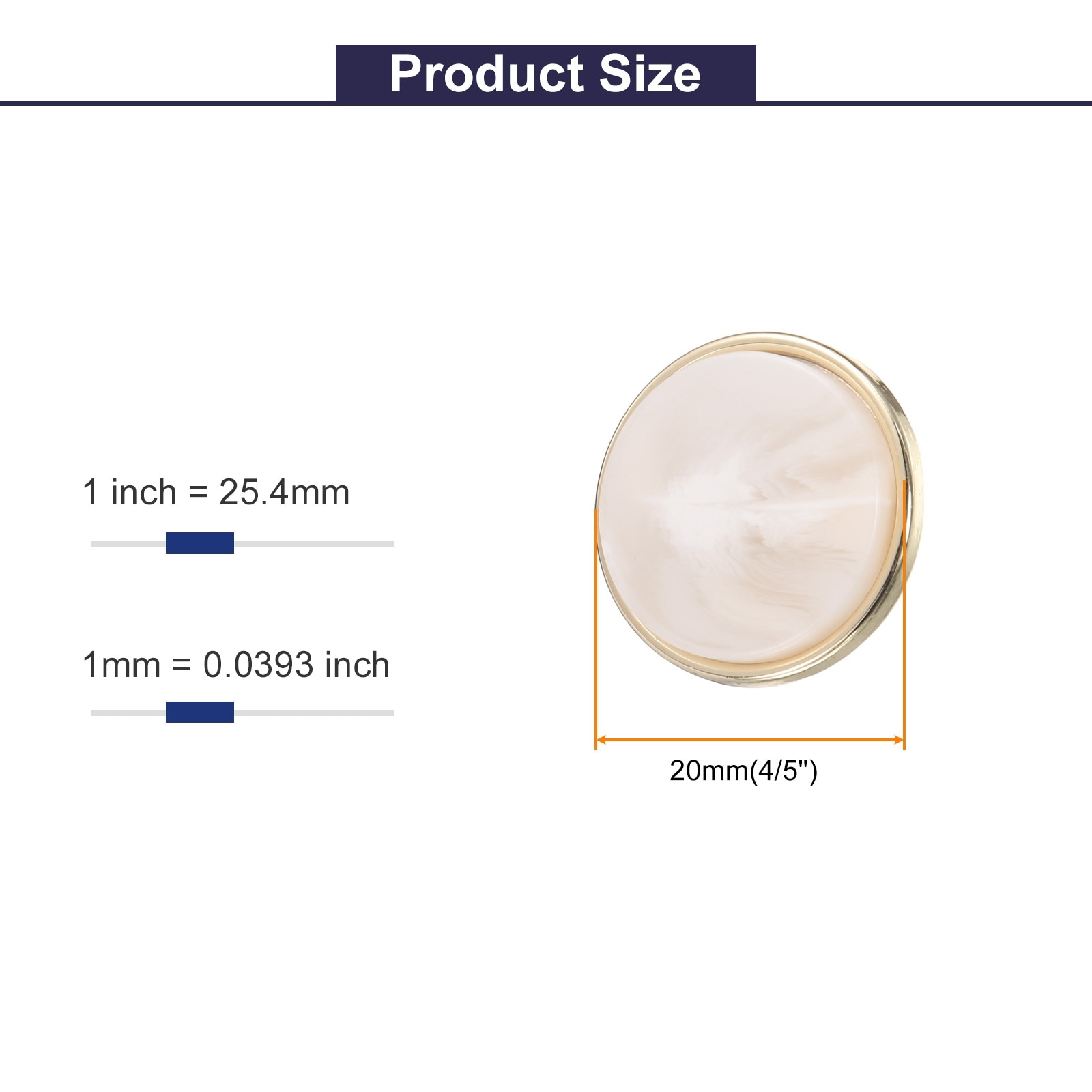 Metal Pattern Round Sewing Buttons Arrow Pattern Resin Craft Replacement Button for Sewing Clothing