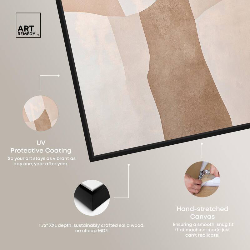 Forms in Beige I Canvas by Art Remedy