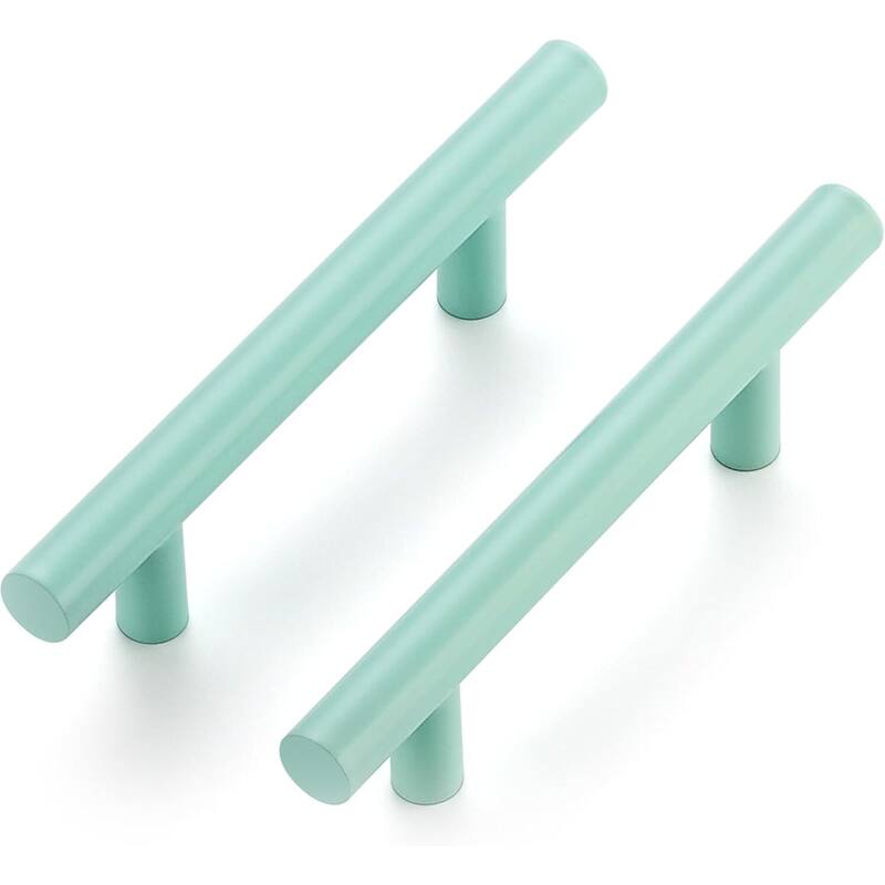 30-Pack Cabinet Pulls - 5" Handles, 3" Hole Center for Kitchen Drawers - Green