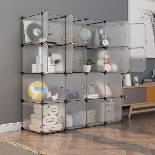 9-Cube Storage Unit, Interlocking Organizer with Design, Bookcase