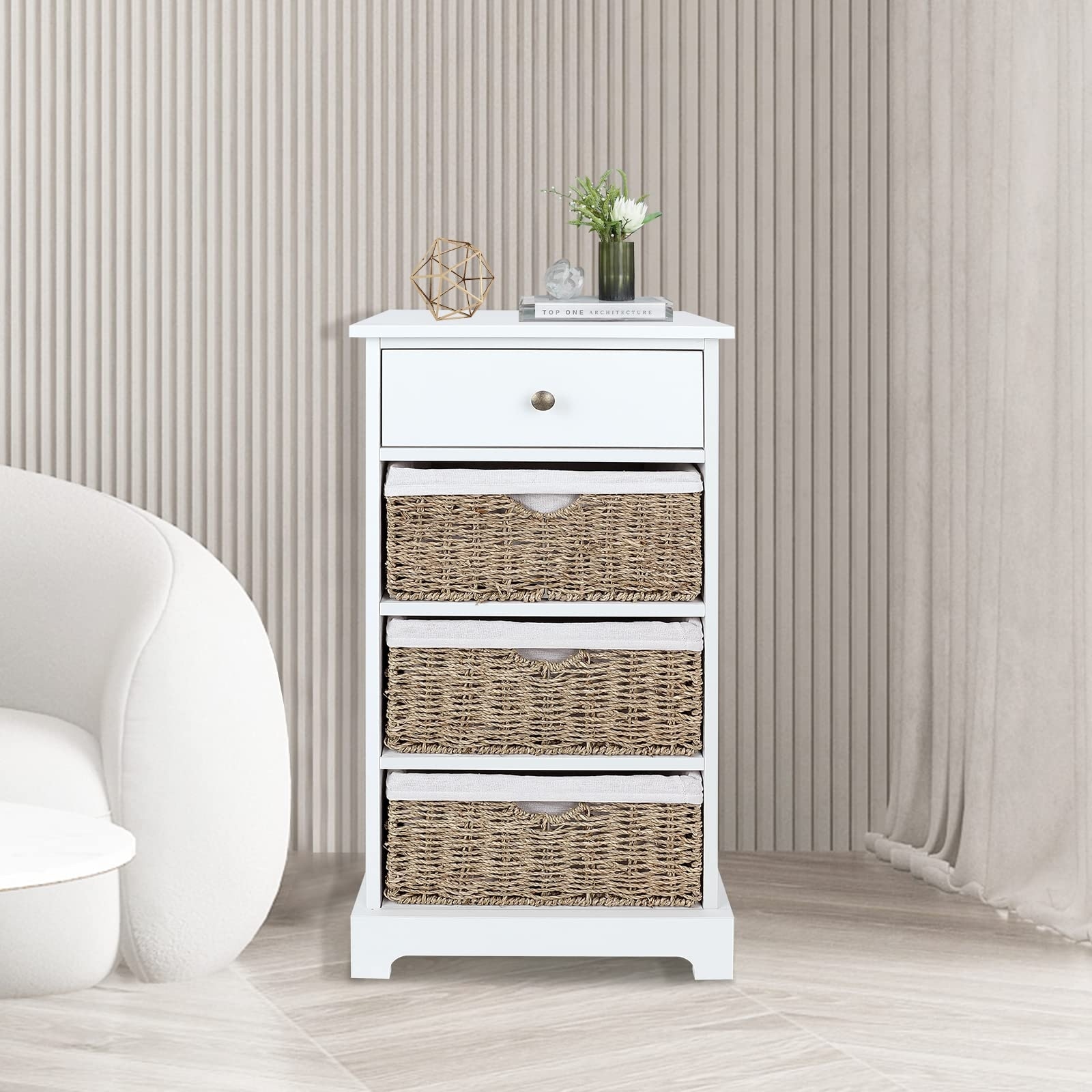 Wicker Basket Storage Cabinet Wicker Storage Cabinet with Drawers and Basket Storage Cabinet with Wicker Baskets as picture