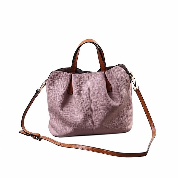 Fashion Fold Leather Handbag Shoulder Bag Mobile Messenger Bag