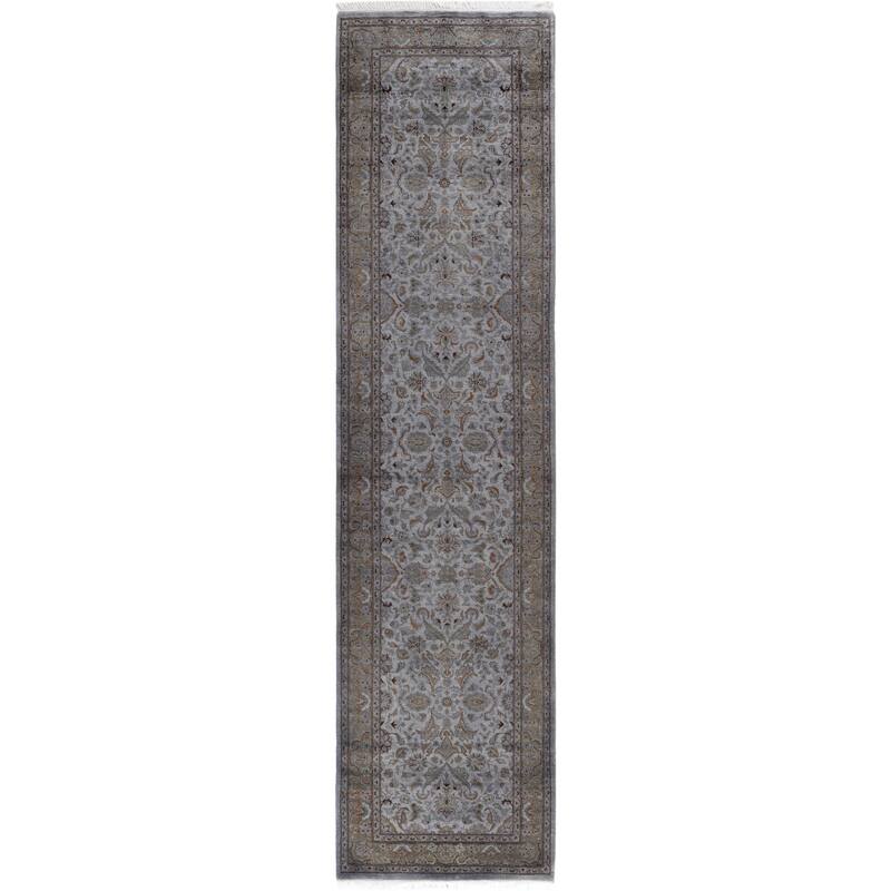 Overdyed One-of-a-Kind Hand-Knotted Area Rug - Gray - 2' 7" x 10' 5"