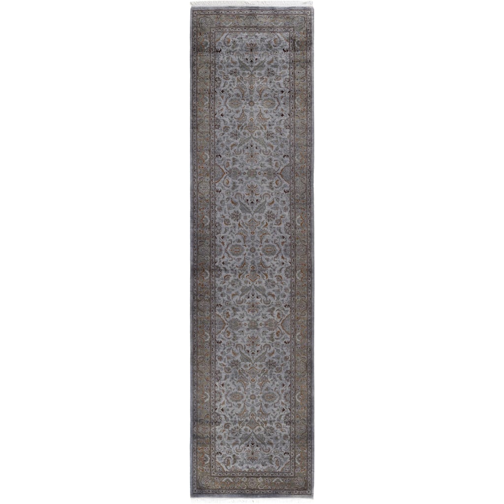 Overdyed One-of-a-Kind Hand-Knotted Area Rug - Gray - 2' 7" x 10' 5"