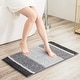 preview thumbnail 7 of 5, Subrtex Rugs Chenille Gradient Stripe Pattern Soft Plush Bath Rug Shower Water Absorbent Mat