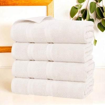 Superior Smart Dry Zero Twist Cotton Bath Towels, Set of 4