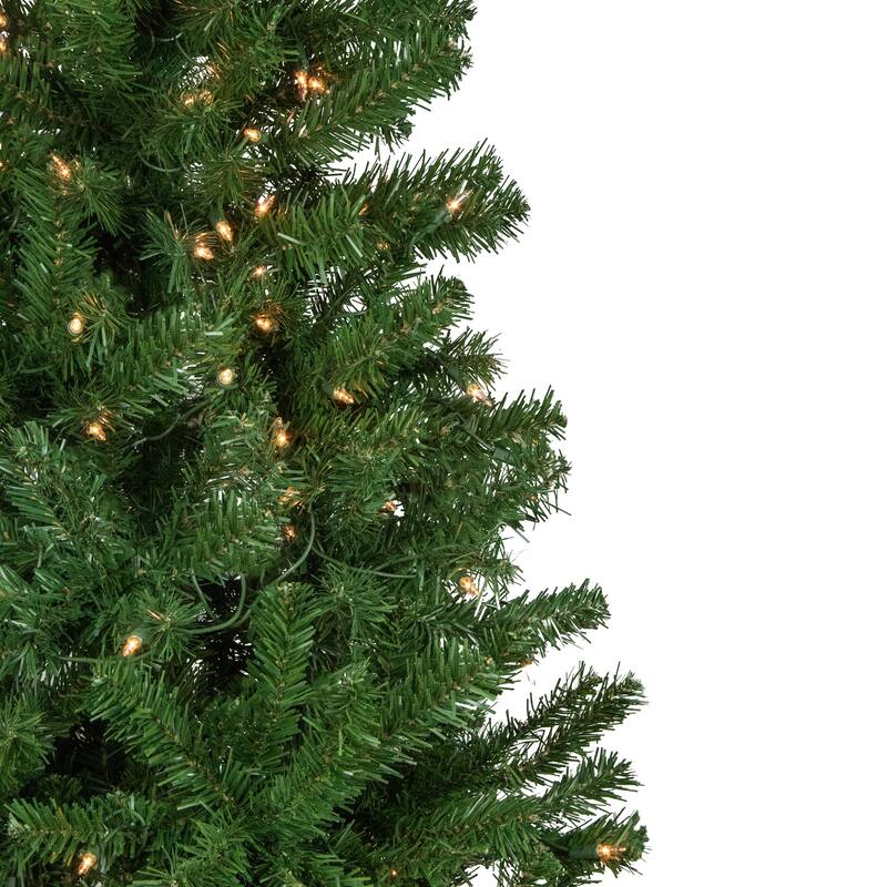7' Pre-Lit Norfolk Spruce Artificial Christmas Tree, Clear Lights - 7 Foot
