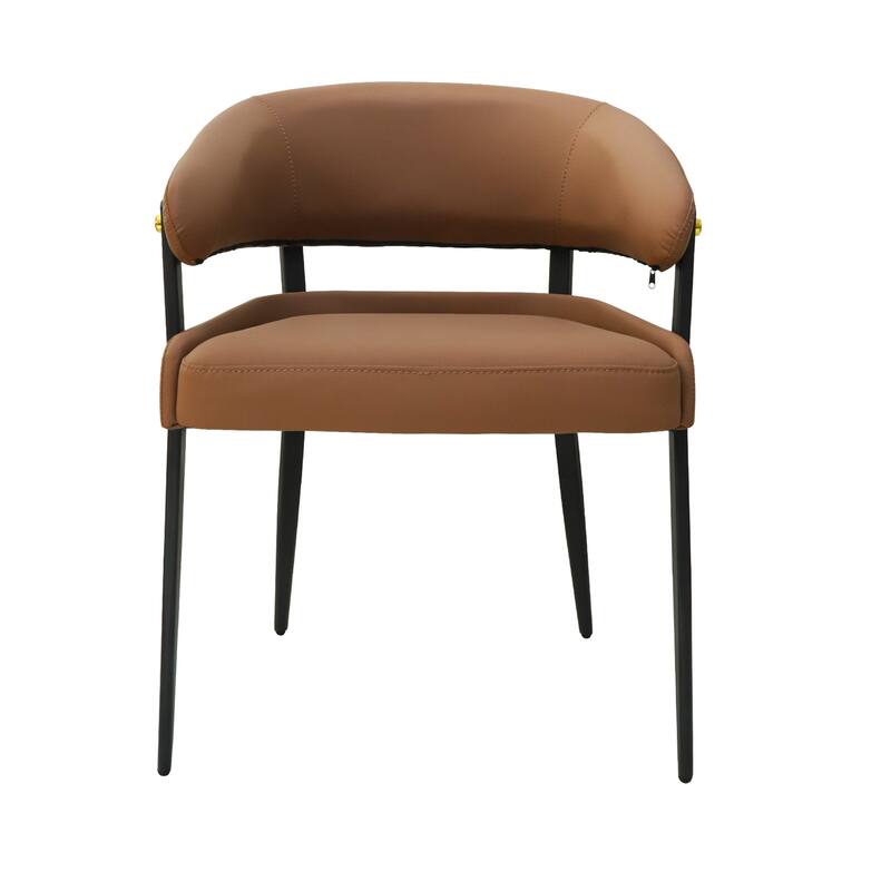 Set of 2 Dining Chairs Accent Upholstered Arm Chair Low Back