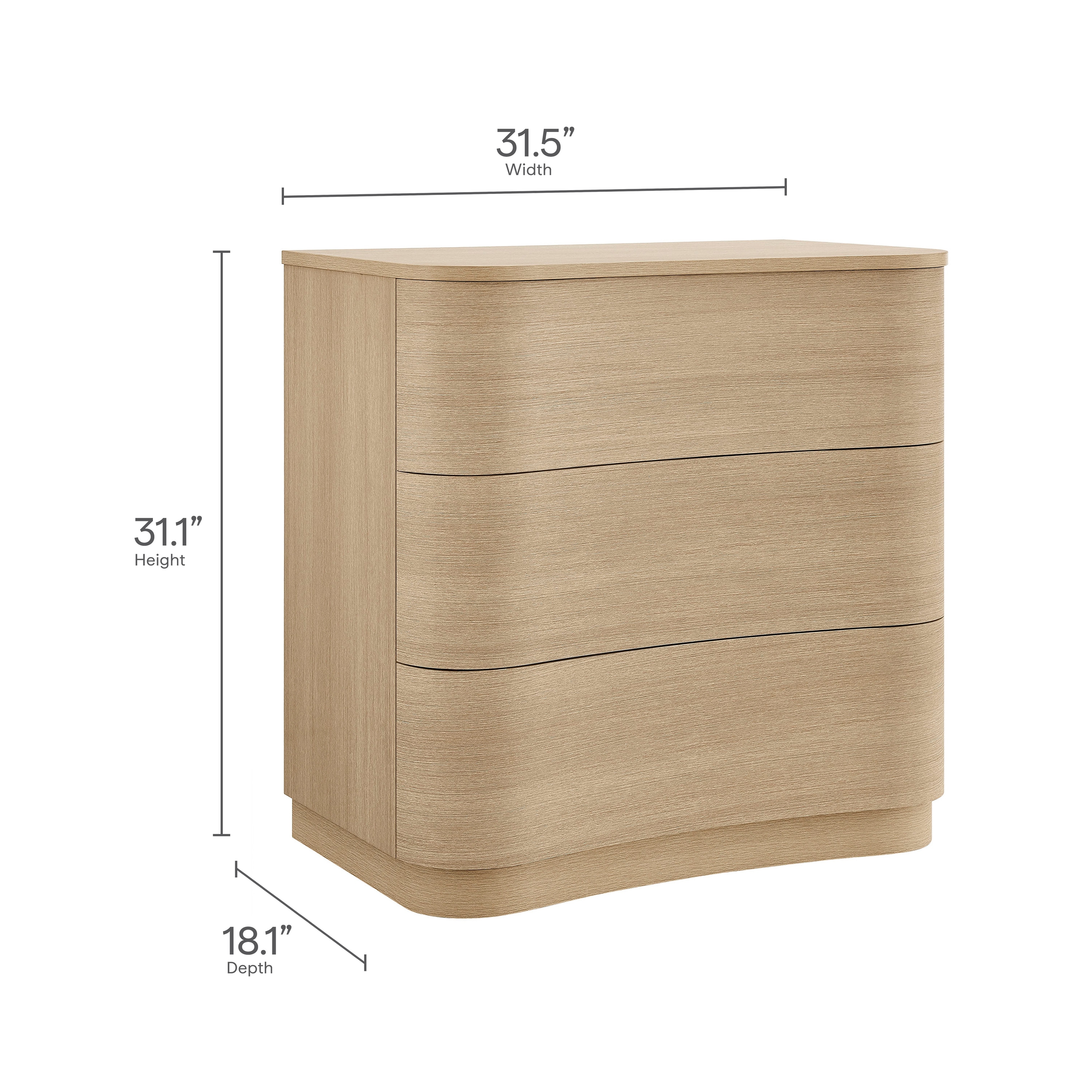 curved dresser T4TREAM 54" Modern Fluted 6 Drawers for Bedroom, Natural Oak Sanded and stained hardwood plywood drawer boxes with dovetail joinery for rigidity and lasting quality SinCiDo Modern 8 Drawer Dresser,