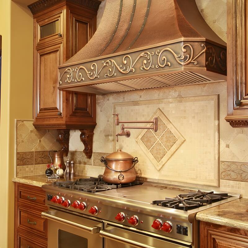 Copper Wall-Mounted Pot Filler Faucet