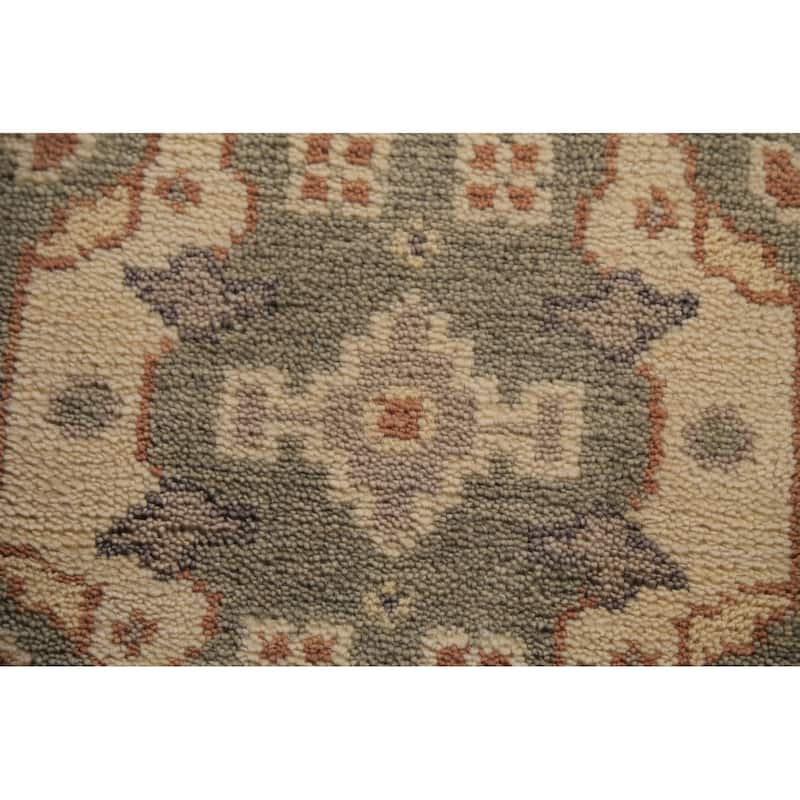 All-Over Oushak Oriental Runner Rug Handmade Wool Carpet - 2'8" x 11'6"