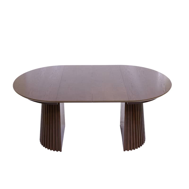 Christopher Knight Home - Mid-Century Extendable Dining Table Set with Upholstered Cane Back Dining Chairs