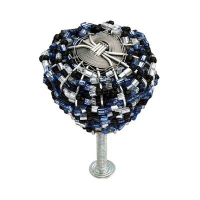 Mascot Hardware Beauty Art 1.4 in. Small Beads White Cabinet Knob