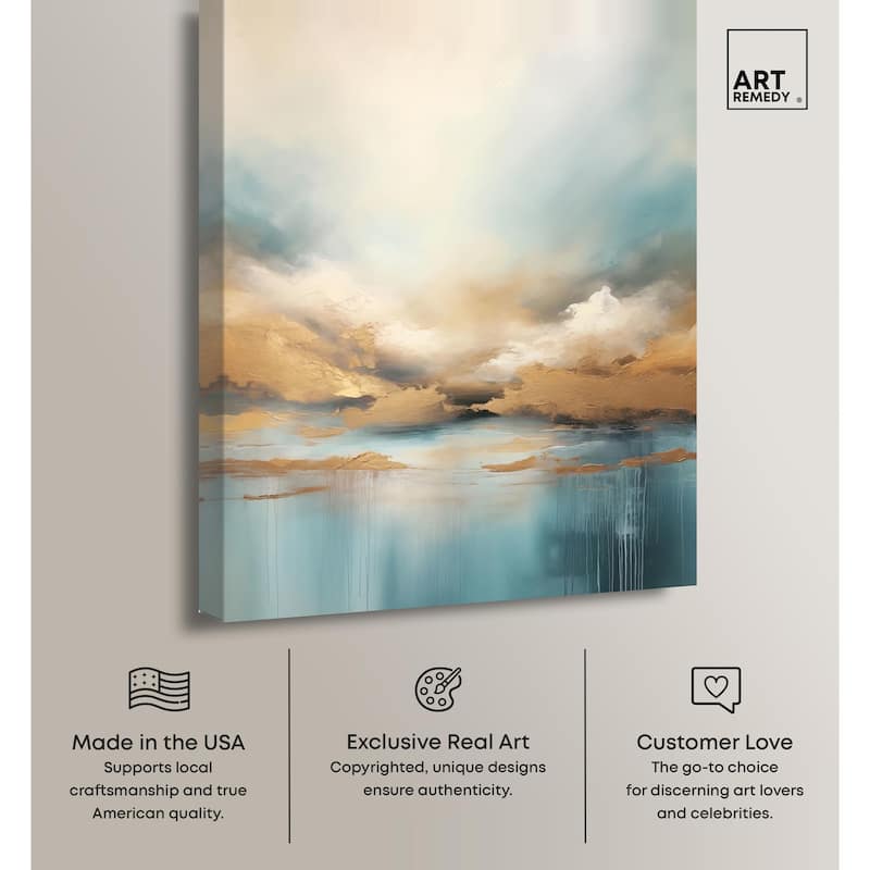 Cloudscape in Gold I Canvas by Art Remedy, Gallery Wrapped