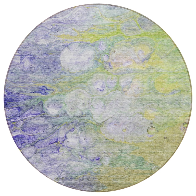 Machine Washable Indoor/ Outdoor Chantille Modern Abstract Rug