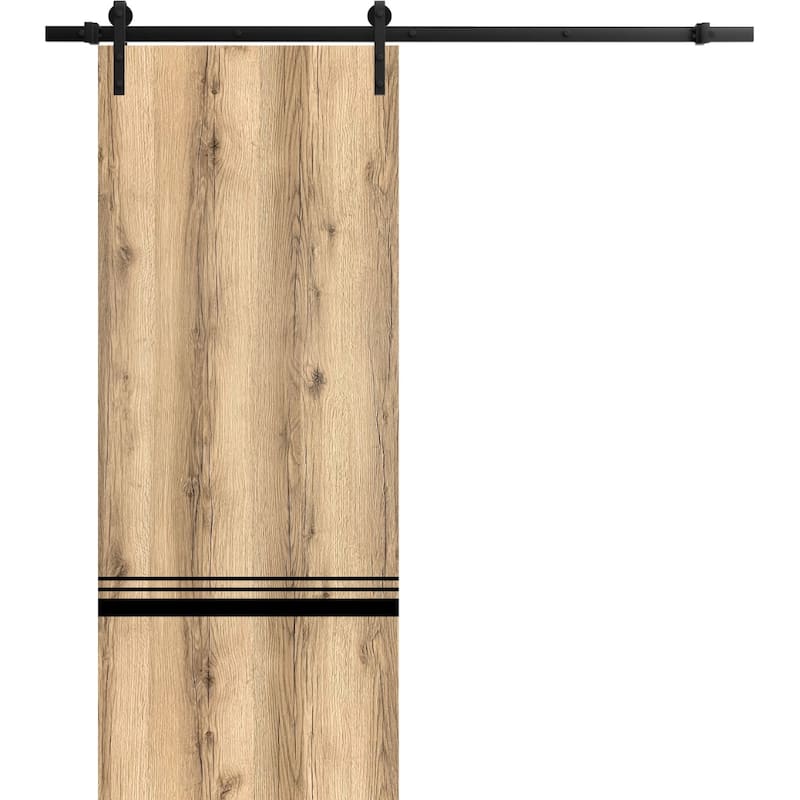 Sturdy Barn Door 36 x 80 Planum 0012 Oak with 6.6FT - 42" x 96"