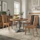 Option Oak Chairs w Antique Grey Table
